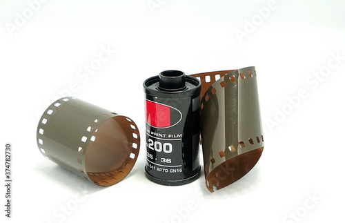 The appearance of the old camera film