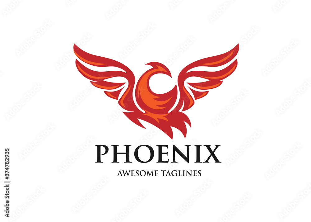 best phoenix bird logo design,luxury phoenix logo concept,  phoenix vector logo