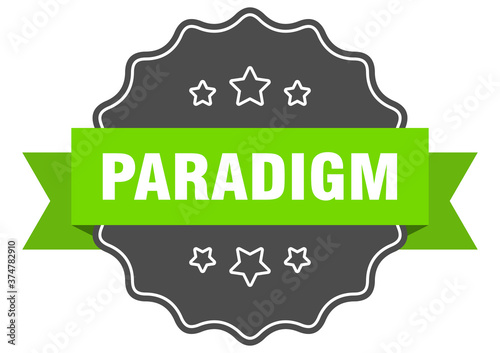 paradigm label. paradigm isolated seal. sticker. sign