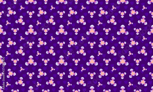 Plano de fundo colorido vetorial, moléculas dispersas em um fluido vibrante, representação quimica ou fisica, laboratorial ou de pesquisa