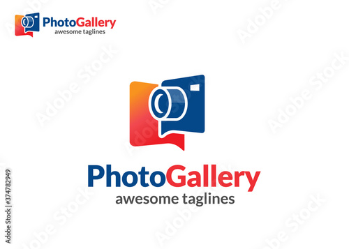abstract colorful photo gallery logo vector concept