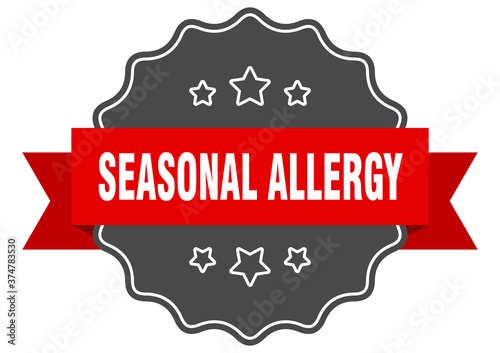 seasonal allergy label. seasonal allergy isolated seal. sticker. sign