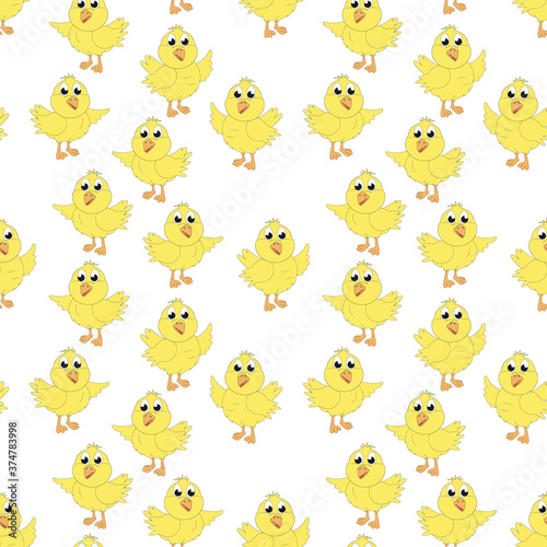 seamless pattern with cute animal charater