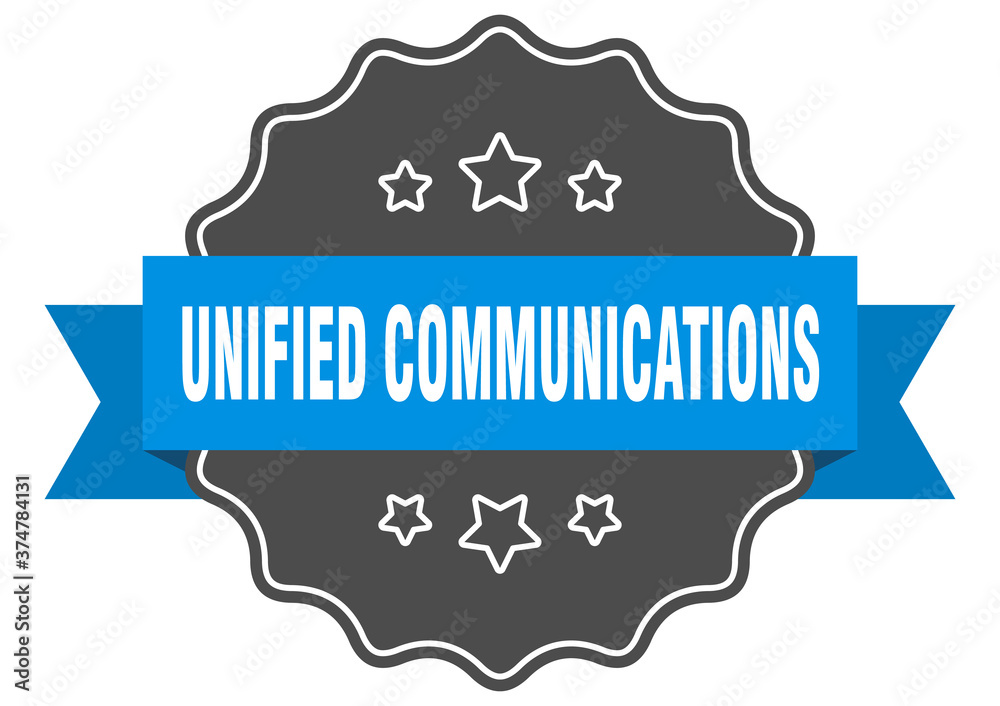 unified communications label. unified communications isolated seal. sticker. sign