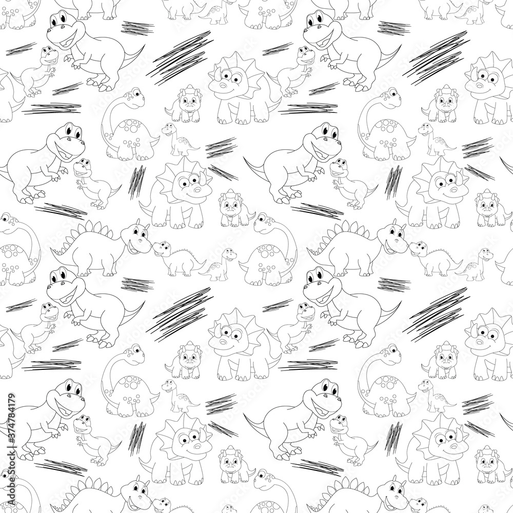 seamless pattern with cute animal charater seamless pattern with cute animal charater