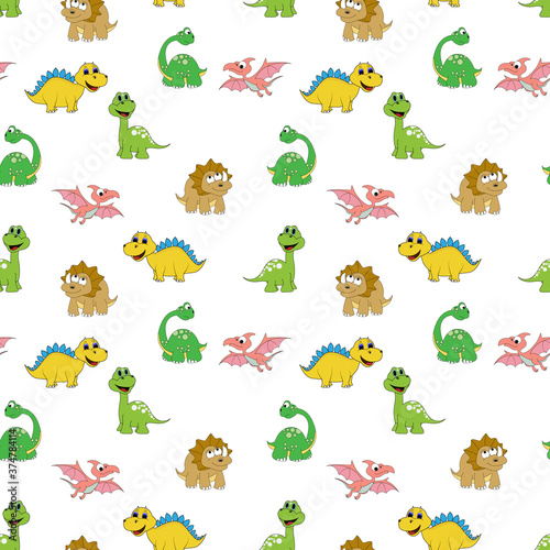 seamless pattern with cute animal charater