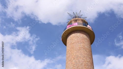 Timelapse of the Chimney of Largo Irmãos Vetter - Monument of the City of Campo Alegre, Rio Grande do Sul photo