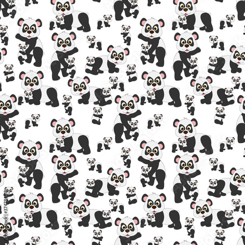 seamless pattern with cute animal charater