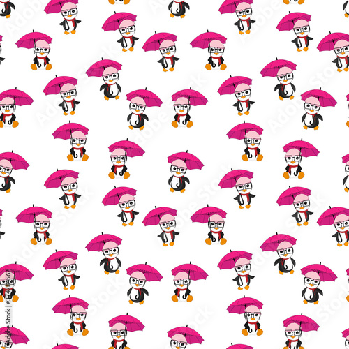 seamless pattern with cute animal charater