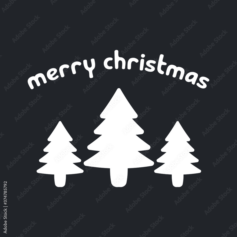 Merry Christmas - Creative typography lettering for Holiday Gift card EPS Vector 