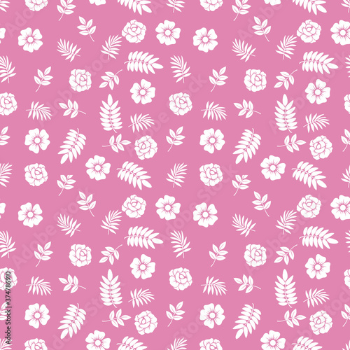 Wallpaper Mural seamless pattern with flowers Torontodigital.ca