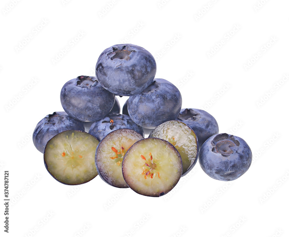 Fresh juisy blueberries isolated on white background Fresh juisy blueberries isolated on white background