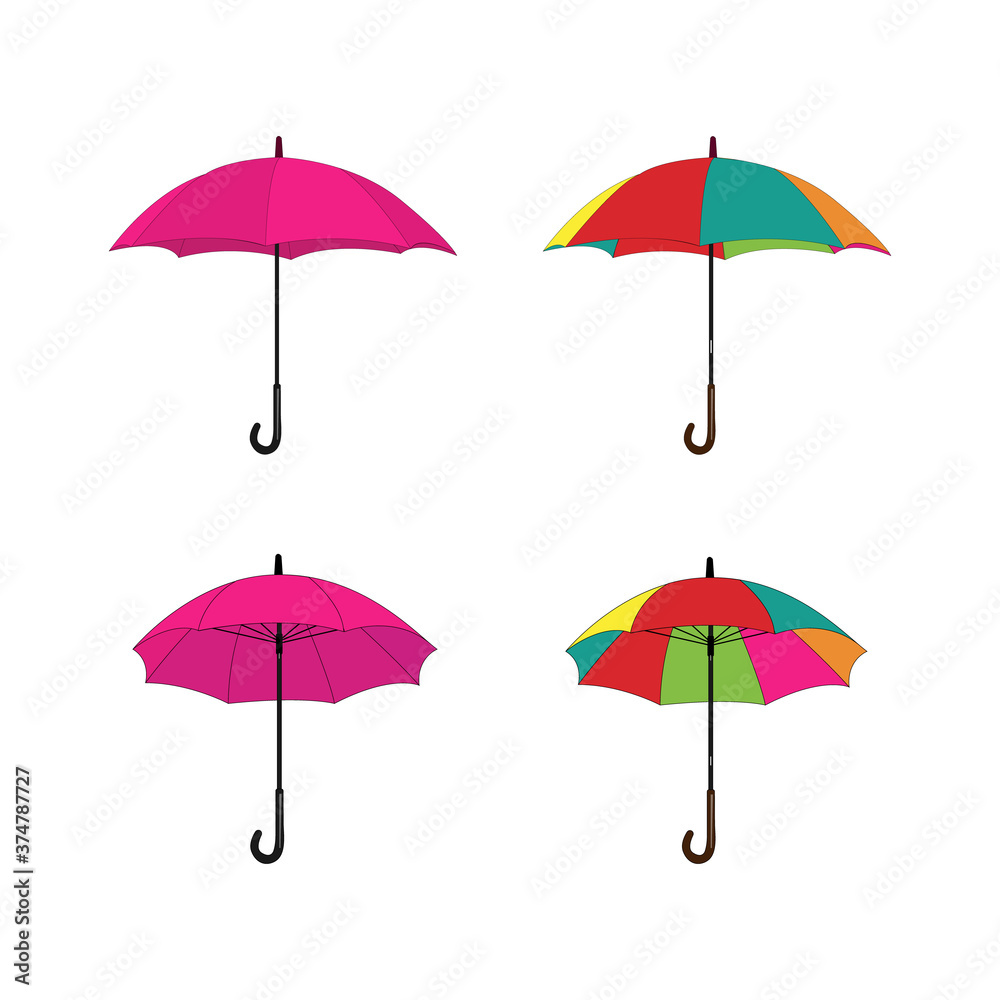 set of umbrellas