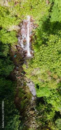 Waterfall on Quebrada Londres in Pico Blanco  Escazu  Costa Rica