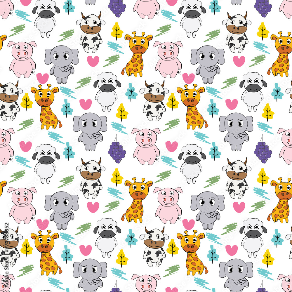 seamless pattern with cute ornament seamless pattern with cute ornament