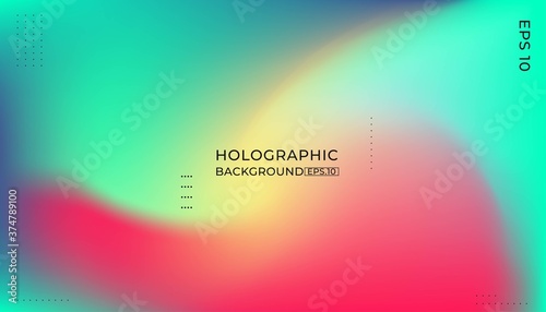 Abstract blurred gradient background. Colorful smooth banner template. Mesh backdrop with bright colors. Vector