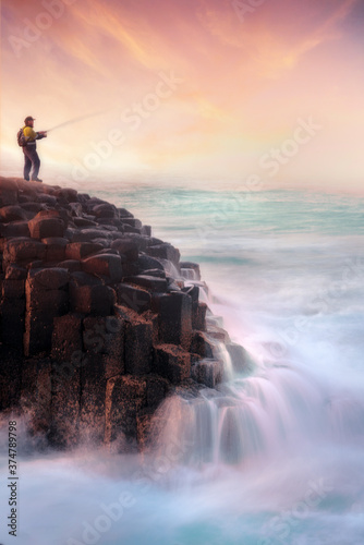 fishing on the sea