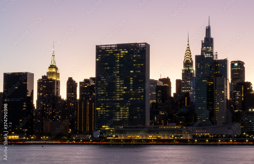 Empire and Chrysler State Buildings in the Manhattan Skyline