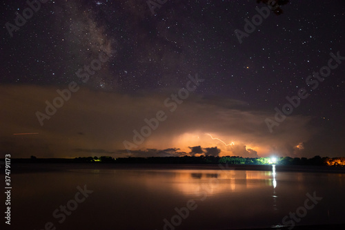 Lake Herman Lighting  reflection  Milky way galaxy  and stars