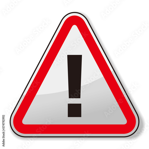 hazard sign icon vector triangle