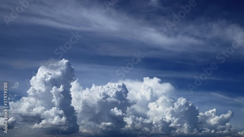 blue sky clouds time lapse 4k time lapse big white clouds weather backgroundClouds on blue sky. Contrast colors photo