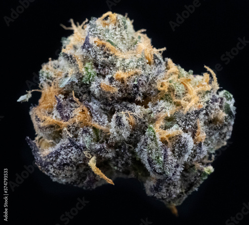 Marijuana Cannabis on Black Background