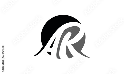 logo alphabet letter AR