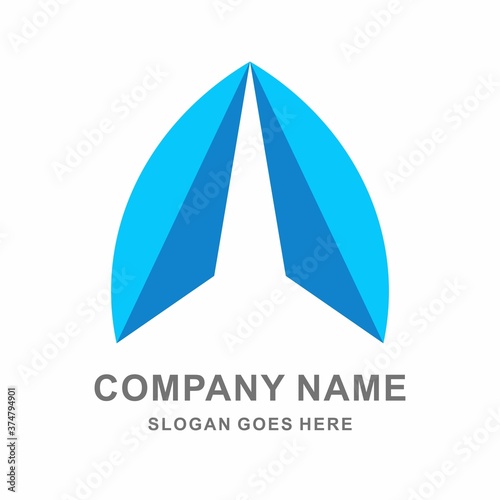 Triangle Arrow Space Business Company Vector Logo Design