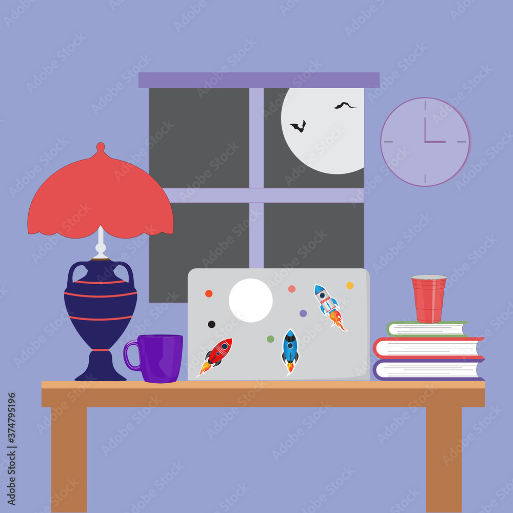 vector illustration of a desk vector illustration of a desk