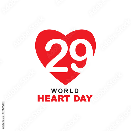 Celebrate World Heart Day. vector illustration