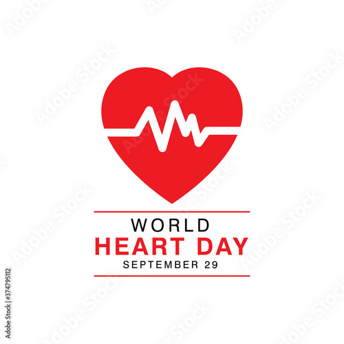 Celebrate World Heart Day. vector illustration