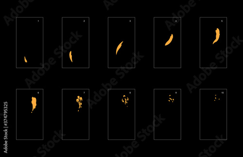 Smoke effect. dust smoke animation sprite sheet. classic dust smoke effect animation for game or cartoon or animation. vector style animation effect 1783.