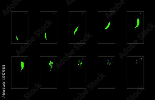Smoke effect. liquid smoke animation sprite sheet. classic liquid smoke effect animation for game or cartoon or animation. vector style liquid animation effect 1785.