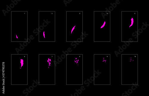 Smoke effect. poison smoke animation sprite sheet. classic poison smoke effect animation for game or cartoon or animation. vector style poison animation effect 1786.