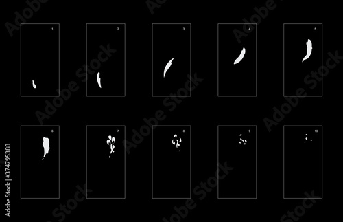 Smoke effect. smoke animation sprite sheet. classic smoke effect animation for game or cartoon or animation. vector style animation effect 1781.