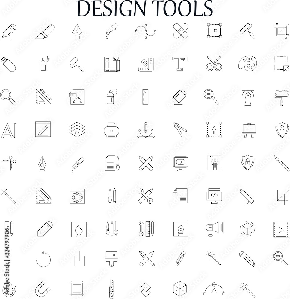 set of design  icons for web