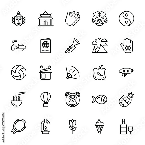 Thailand Icons Set