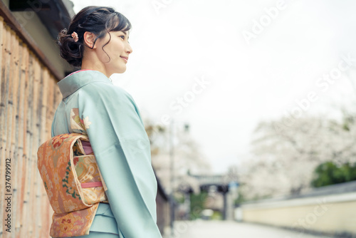 Foto 着物の女性　和服　京都観光