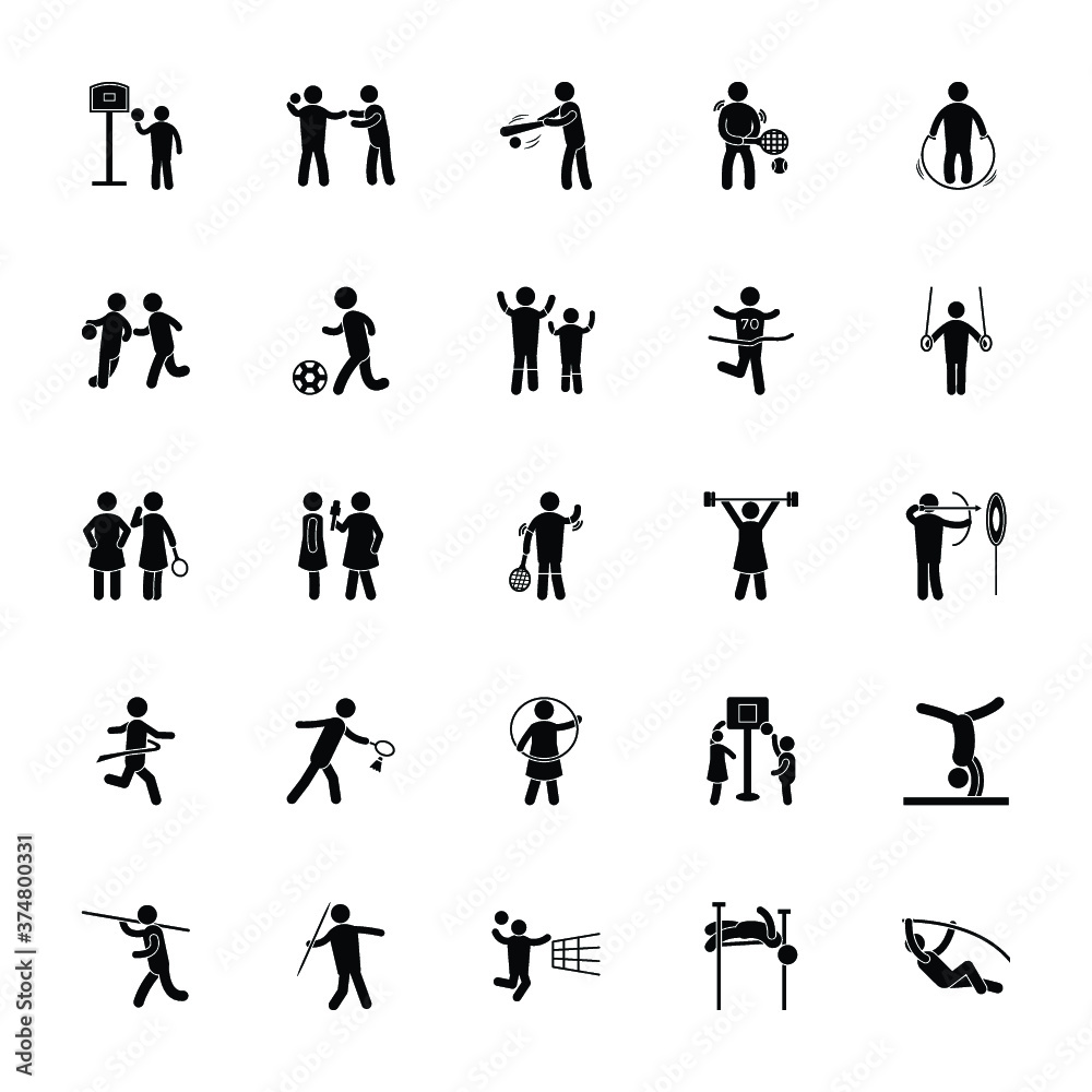 Olympics Sports Glyph Vectors Olympics Sports Glyph Vectors