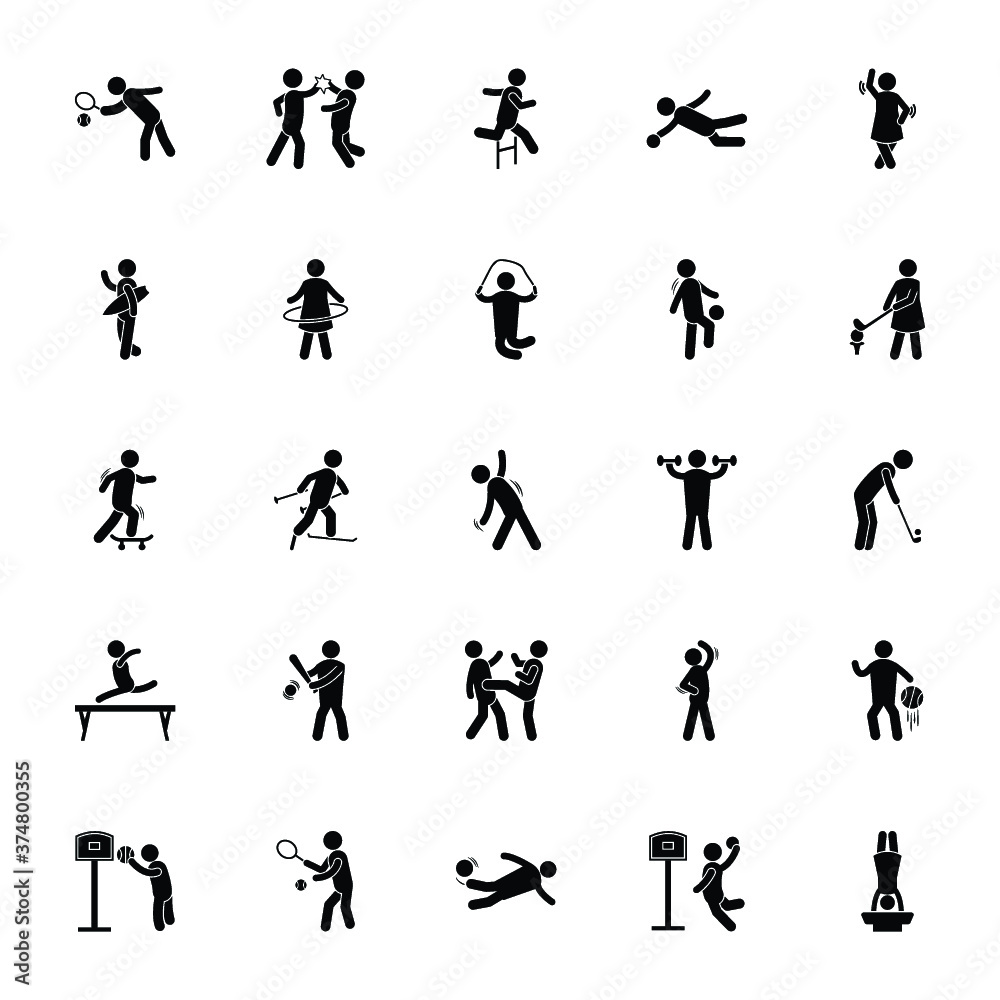 Modern Olympic Games Glyph Icons 