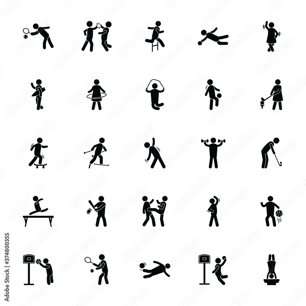 Modern Olympic Games Glyph Icons Modern Olympic Games Glyph Icons