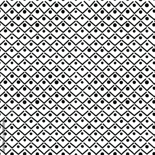 Monochrome abstract seamless pattern. Vector illustration can be used for fabrics, textile, web, invitation, card.