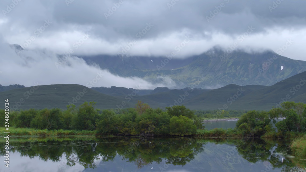 lake and mountains