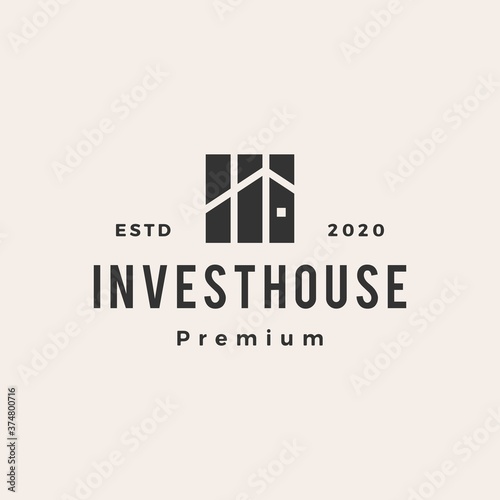 property investment house hipster vintage logo vector icon illustration
