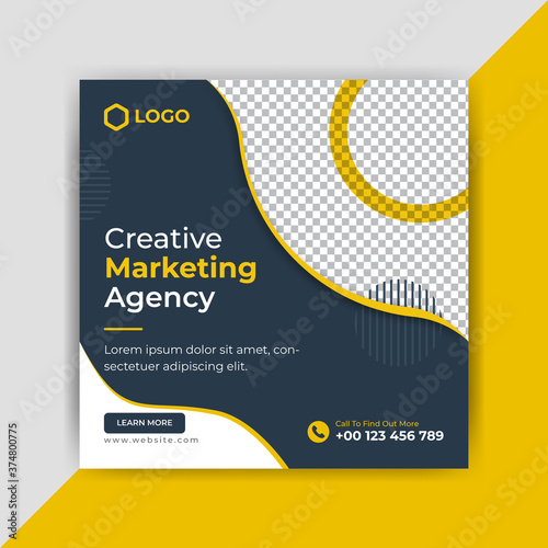 Creative marketing agency social media template