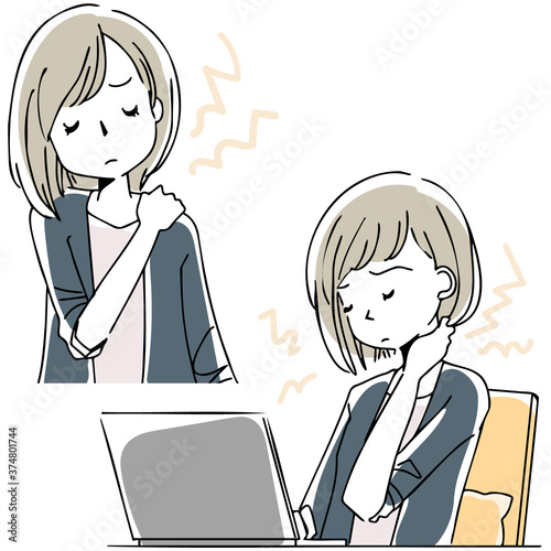肩こりに悩む女性