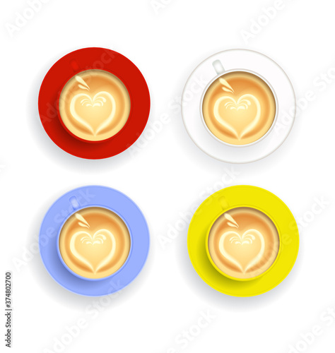Coffee quote. Cap of coffee and decorate text. Use it for social network, advertisement or print poster design.