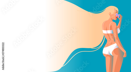 Feminist and body positive vector illustration. Female movements cartoon badges with text.