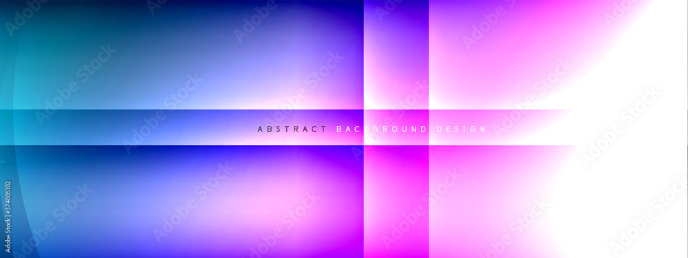 Fototapeta premium Vector abstract background - circle and cross on fluid gradient with shadows and light effects. Techno or business shiny design templates for text