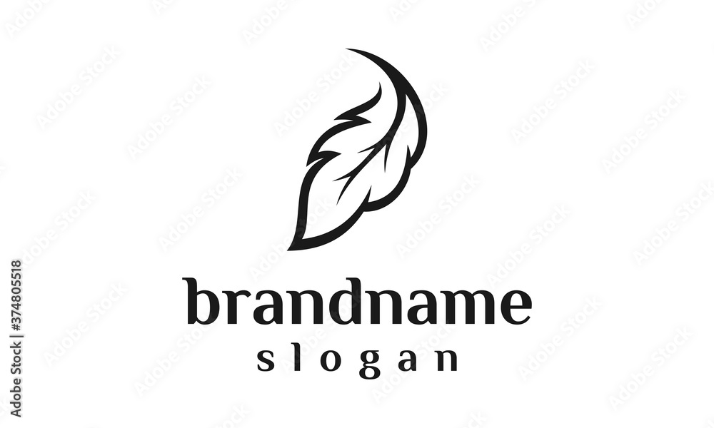 Leaf flower logo design  vector EPS 10